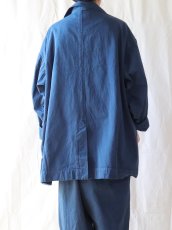 画像3: Veritecoeur/ヴェリテクール　 ガーメントダイショートコート　 ロイヤルネイビー (3)