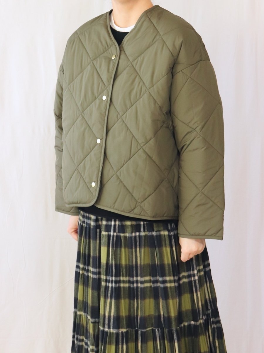 画像1: utilite/ユティリテ　 ポリエステルタフタ キルティングジャケット (1)