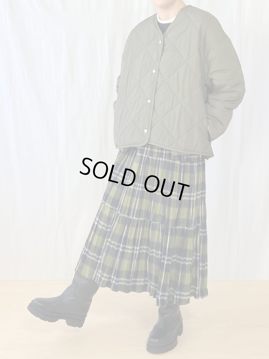 画像3: Rockmount/ロックマウント　 コットン フランネル しわ加工 ロングスカート　 オリーブ×ブラック (3)