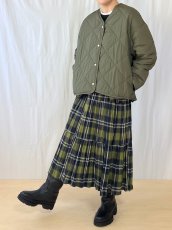 画像3: Rockmount/ロックマウント　 コットン フランネル しわ加工 ロングスカート　 オリーブ×ブラック (3)