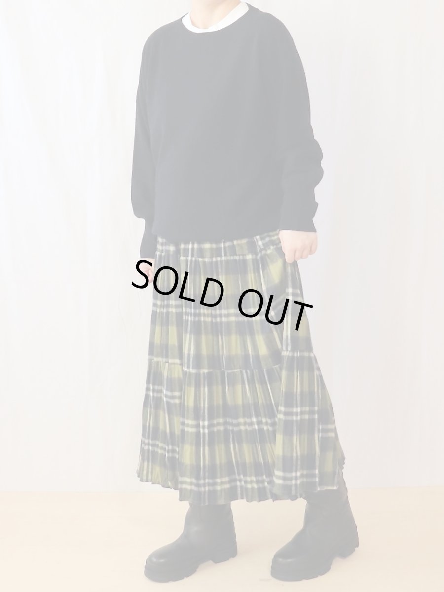 画像2: Rockmount/ロックマウント　 コットン フランネル しわ加工 ロングスカート　 オリーブ×ブラック (2)