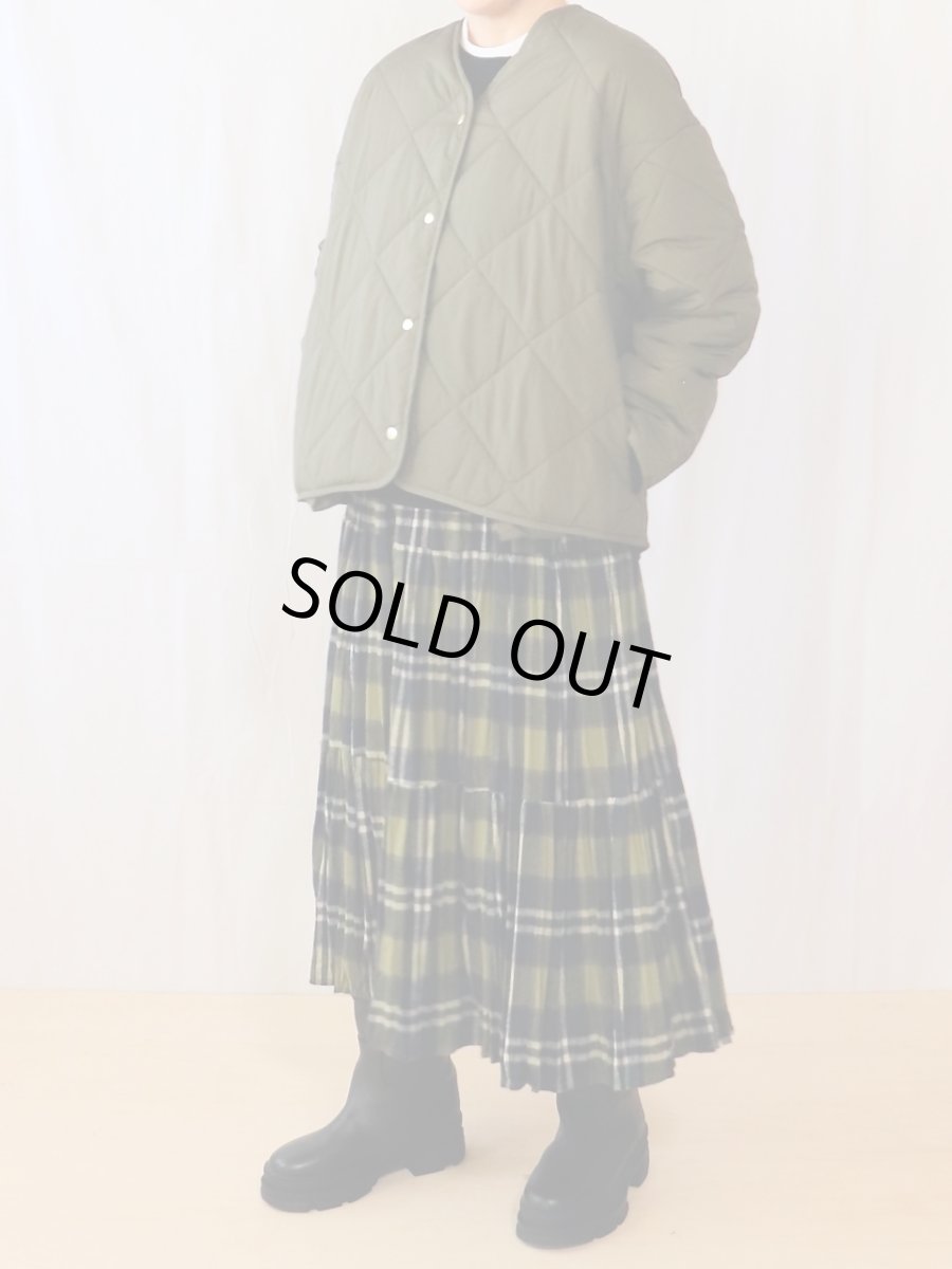 画像4: Rockmount/ロックマウント　 コットン フランネル しわ加工 ロングスカート　 オリーブ×ブラック (4)