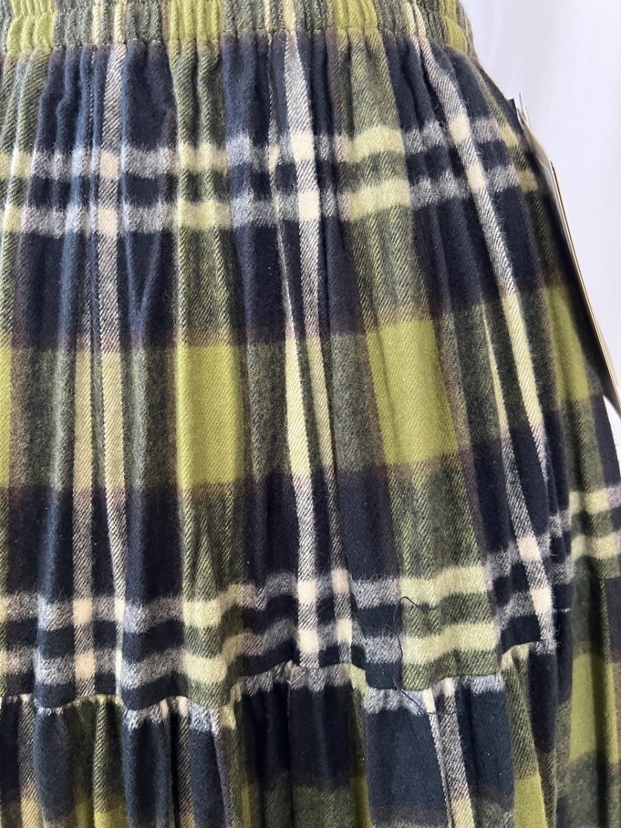 画像6: Rockmount/ロックマウント　 コットン フランネル しわ加工 ロングスカート　 オリーブ×ブラック (6)