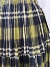 画像6: Rockmount/ロックマウント　 コットン フランネル しわ加工 ロングスカート　 オリーブ×ブラック (6)