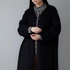 画像3: utilite/ユティリテ　 ウールレットシャギー コート　 ブラック (3)