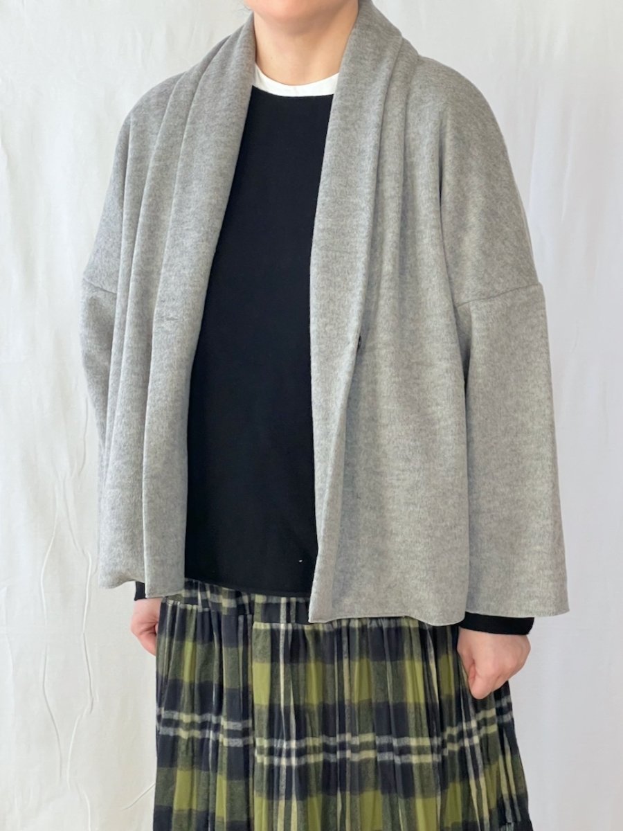 画像1: utilite/ユティリテ　 ウールレットシャギー ローブジャケット (1)