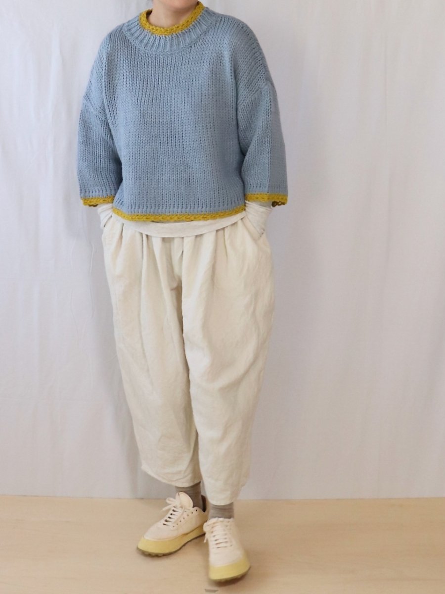 画像3: ROBE de PEAU/ローブデポー　 JOU JOU ボトルネックニット　 LIGHT BLUE (3)