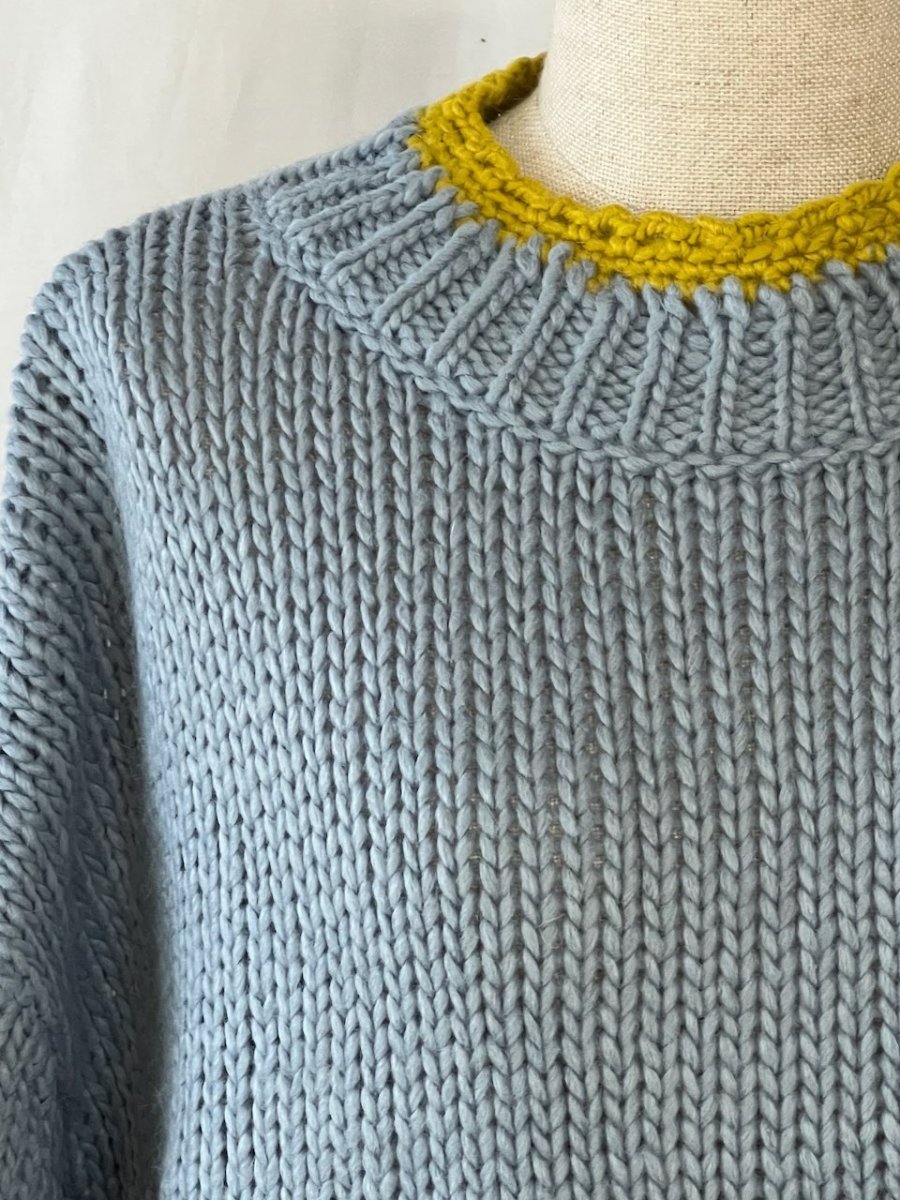 画像7: ROBE de PEAU/ローブデポー　 JOU JOU ボトルネックニット　 LIGHT BLUE (7)