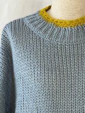 画像7: ROBE de PEAU/ローブデポー　 JOU JOU ボトルネックニット　 LIGHT BLUE (7)