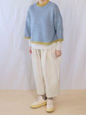 画像1: ROBE de PEAU/ローブデポー　 JOU JOU ボトルネックニット　 LIGHT BLUE (1)