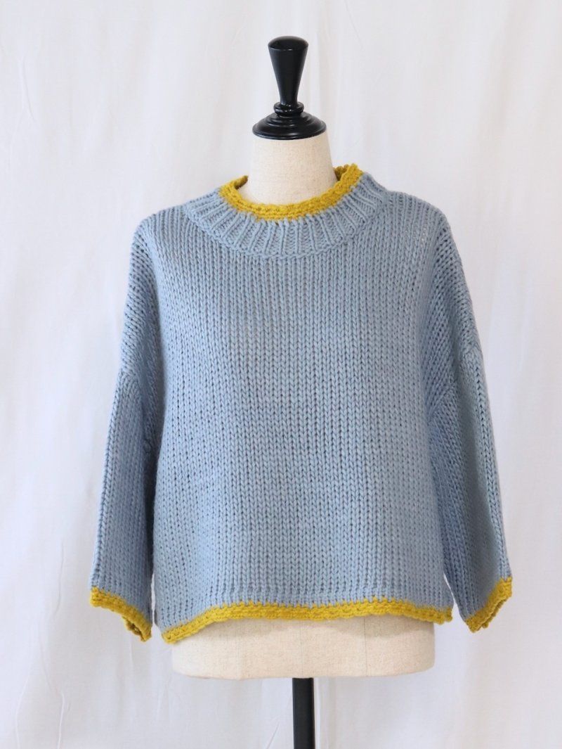 画像1: ROBE de PEAU/ローブデポー JOU JOU ボトルネックニット LIGHT BLUE