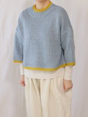 画像2: ROBE de PEAU/ローブデポー　 JOU JOU ボトルネックニット　 LIGHT BLUE (2)