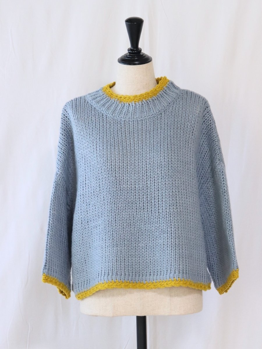 画像6: ROBE de PEAU/ローブデポー　 JOU JOU ボトルネックニット　 LIGHT BLUE (6)