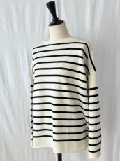 画像3: Labo ratory/ラボレイトリー　 ボーダーニットプルオーバー　 MILK×BLACK・BLACK×MILK (3)