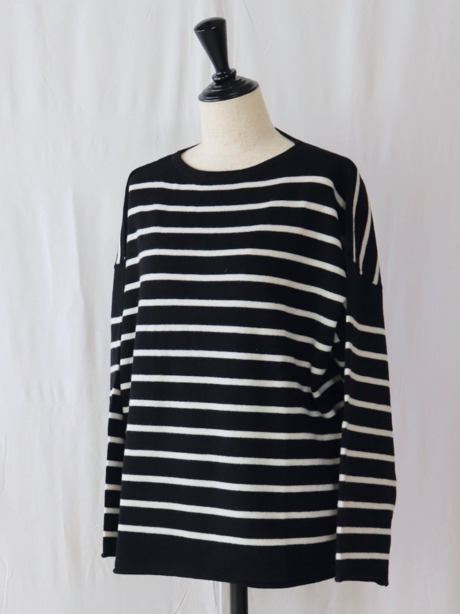 画像9: Labo ratory/ラボレイトリー　 ボーダーニットプルオーバー　 MILK×BLACK・BLACK×MILK (9)