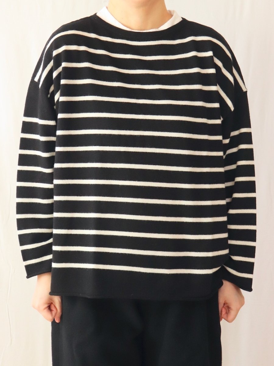 画像8: Labo ratory/ラボレイトリー　 ボーダーニットプルオーバー　 MILK×BLACK・BLACK×MILK (8)