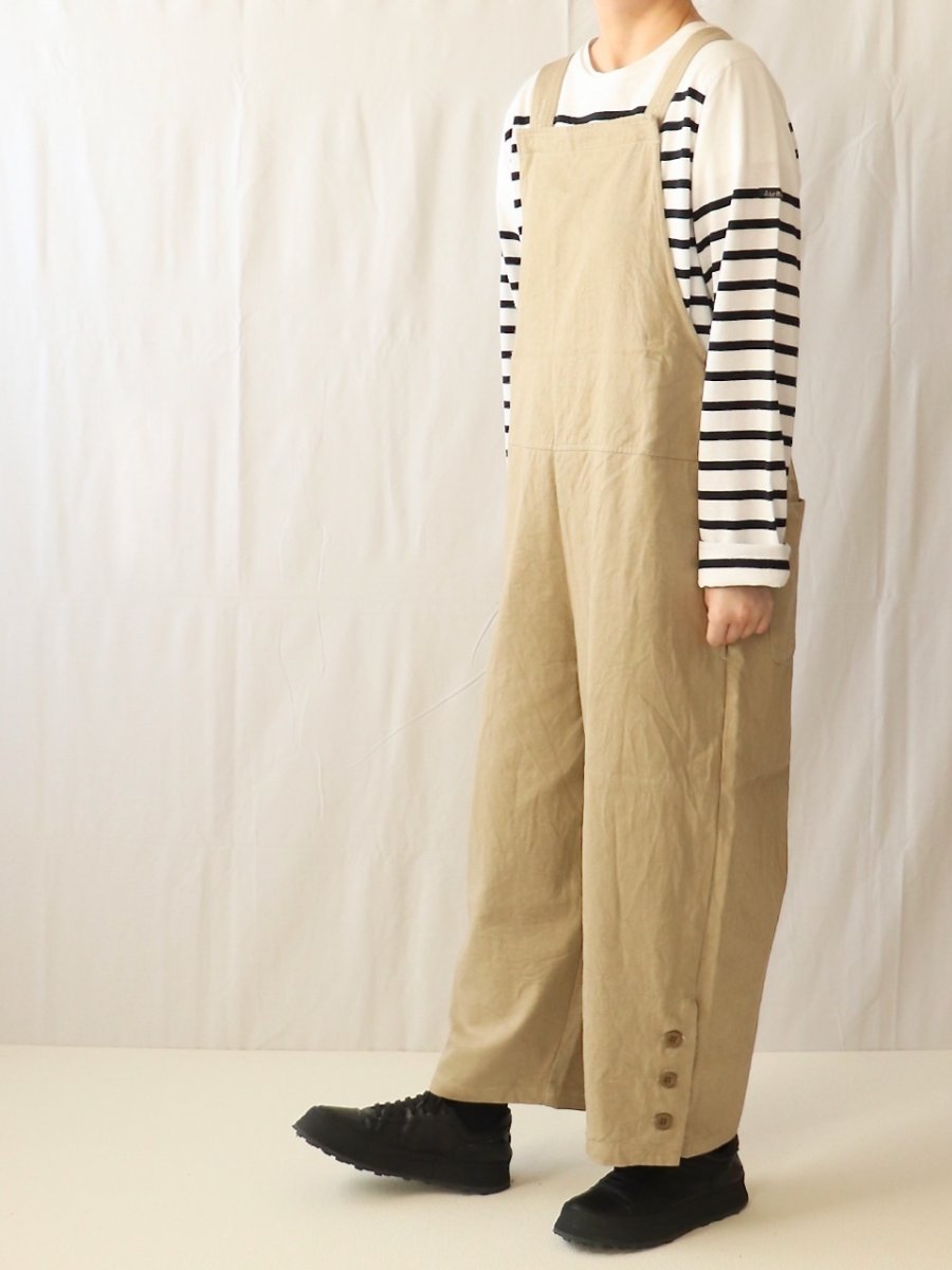 画像1: Labo ratory/ラボレイトリー　 レイバーサロペット　 ベージュ (1)