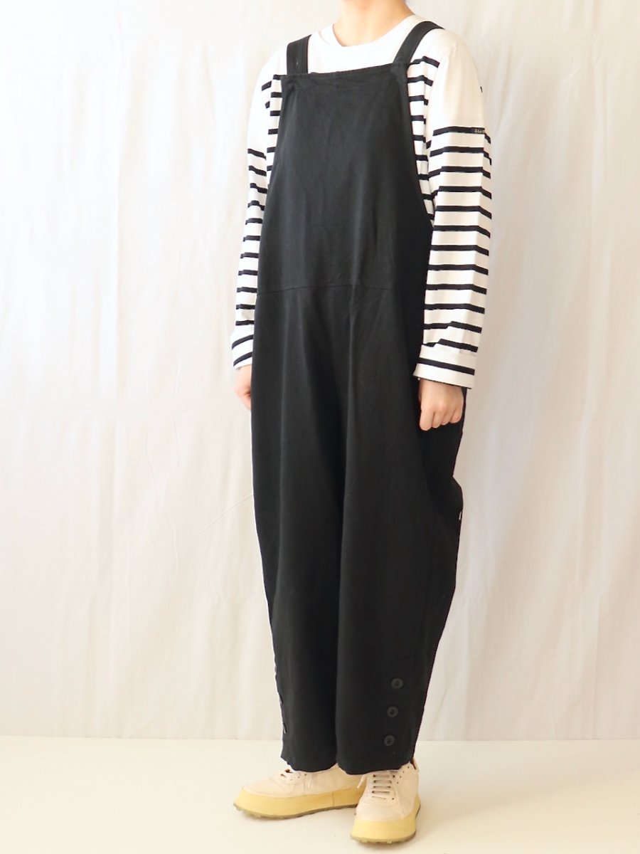 画像3: Labo ratory/ラボレイトリー　 レイバーサロペット　 ブラック (3)