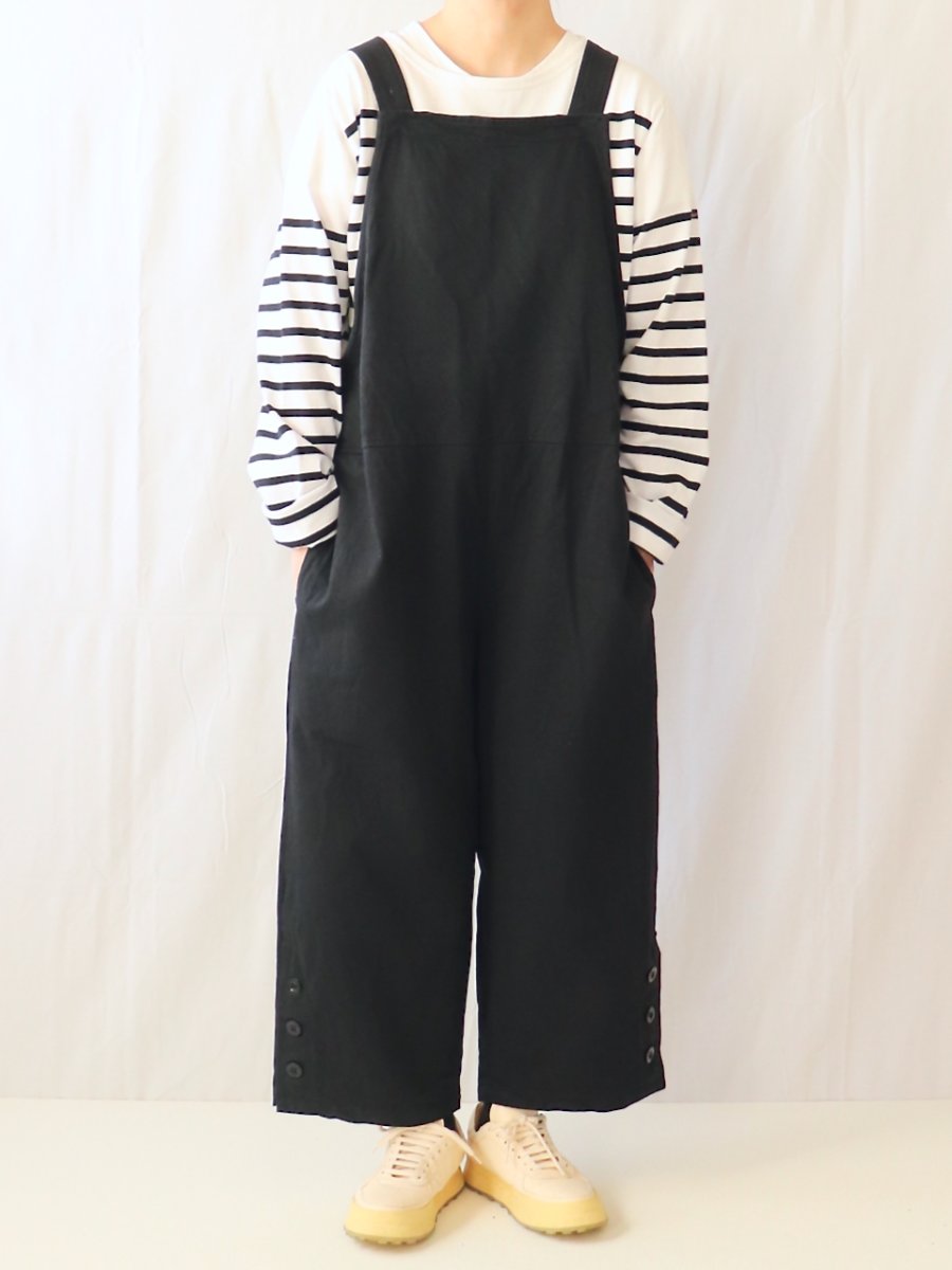 画像2: Labo ratory/ラボレイトリー　 レイバーサロペット　 ブラック (2)