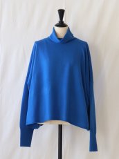 画像5: STAMP AND DIARY/スタンプアンドダイアリー　 ウールカシミヤ フィンガーホール付ワイドタートルプルオーバー　 ブルー・濃紺・ブラック (5)