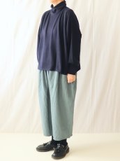 画像6: ROBE de PEAU/ローブデポー　 ウールタックパンツ　 ホワイト・キャメル・グレイッシュブルー (6)