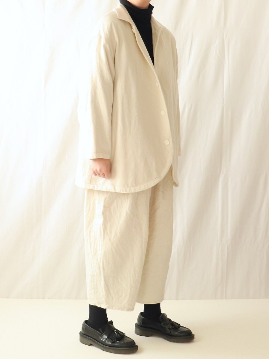 画像8: ROBE de PEAU/ローブデポー　 ウールジャケット　 キャメル・ホワイト (8)