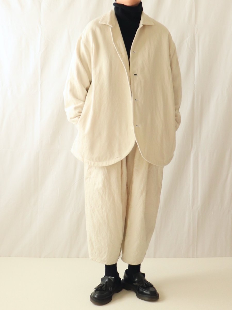 画像7: ROBE de PEAU/ローブデポー　 ウールジャケット　 キャメル・ホワイト (7)