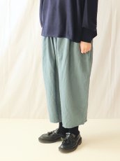 画像7: ROBE de PEAU/ローブデポー　 ウールタックパンツ　 ホワイト・キャメル・グレイッシュブルー (7)