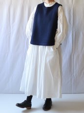 画像1: ata/アタ　 圧縮ウールベスト　 ネイビー (1)