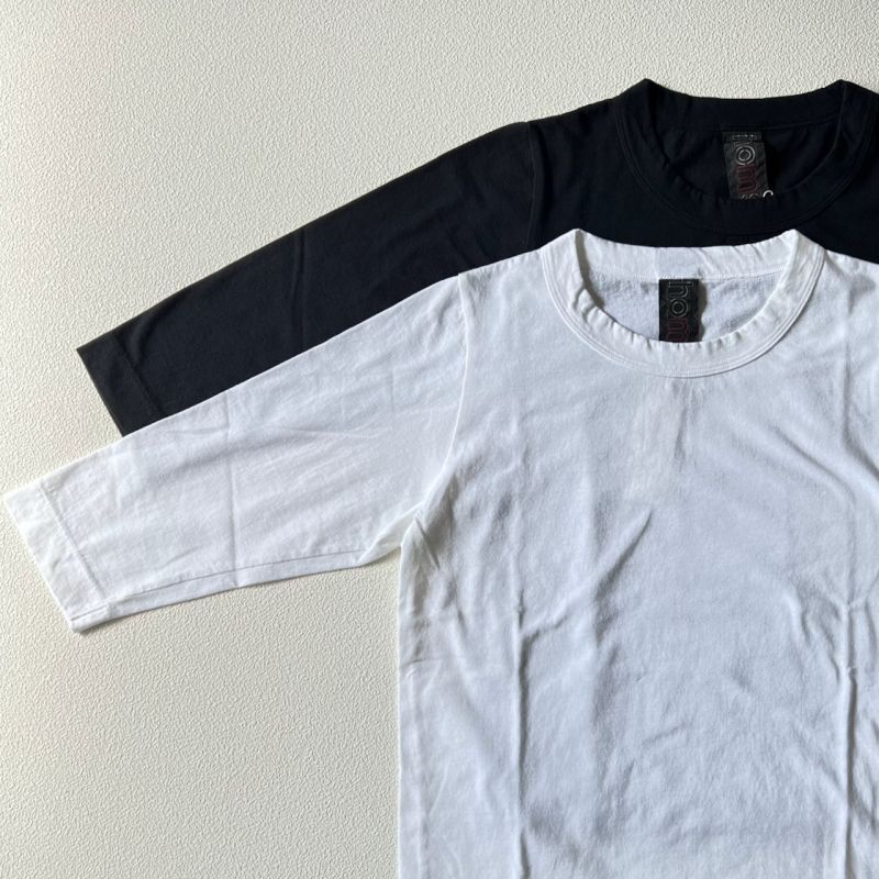 画像1: homspun／ホームスパン　 天竺七分袖Tシャツ　サイズS (1)