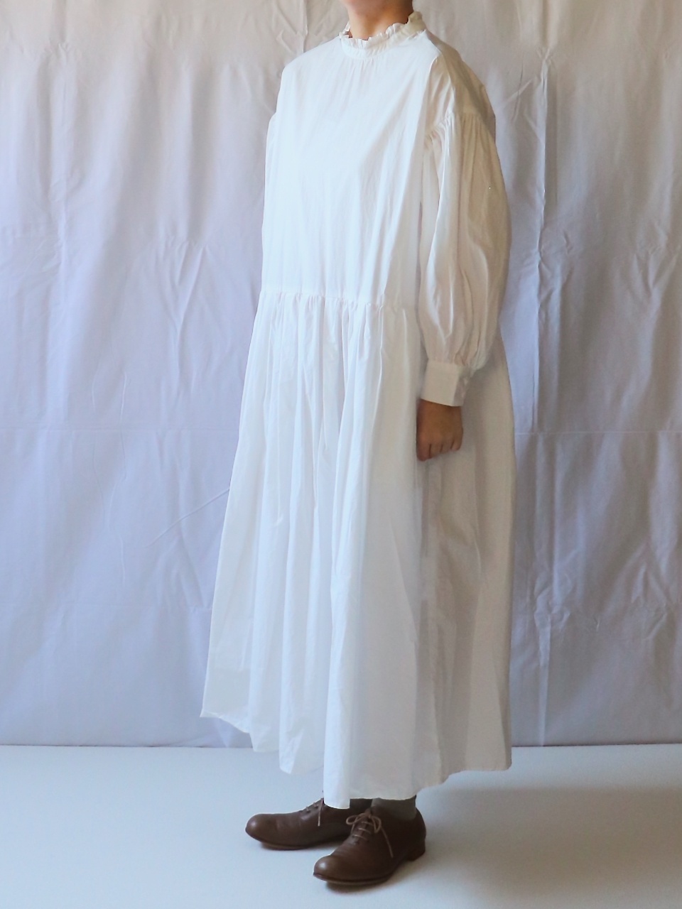 Gauze#/ガーゼ　タイニーフリルワンピース　ホワイト